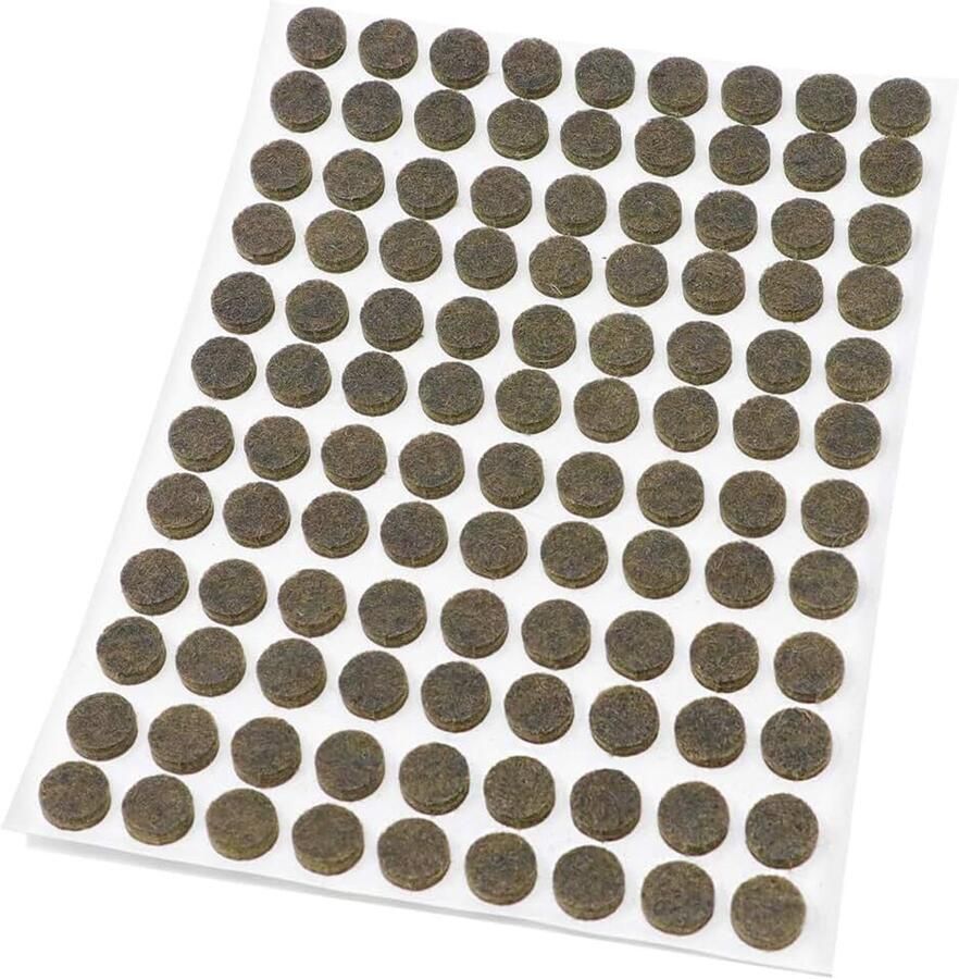 108 x zelfklevende viltglijders Bruin ø 10 mm Rond Meubelviltglijders met een dikte van 3 5 mm Meubel- en vloerbescherming
