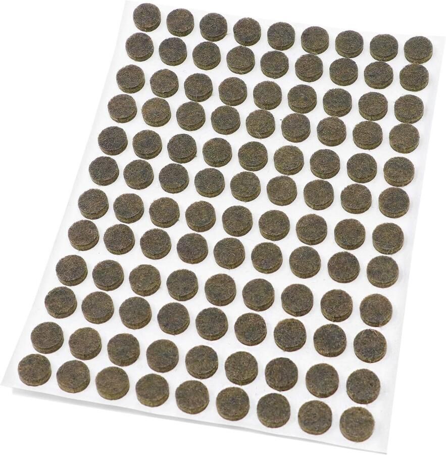 108 x zelfklevende viltglijders Bruin ø 10 mm Rond Meubelviltglijders met een dikte van 3 5 mm Meubel- en vloerbescherming