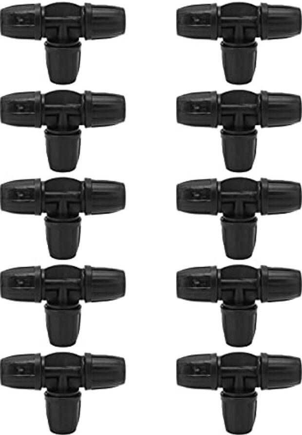 10pc Drip Irrigation T Shirt Fittings 8 11 Tiep T -shirt Pipe Connector Hose Fittings Direct Insert Urban Gardening Greenhouses Flowers Vegetable Gardens ABS Material