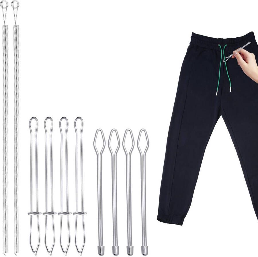 10st Trekkoordinrijger 3 Ontwerpen Touwinrijger Bodkin Naaigereedschap Eenvoudig in te Voegen Trekkoord DIY Touwinrijgerclip Vervangend Trekkoord voor Hoodies Joggingbroeken