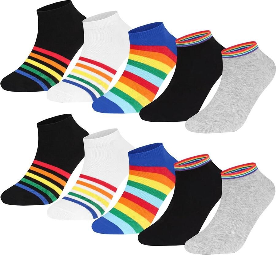 12 Paar Heren Sneakersokken Katoen Ademend Sportsokken