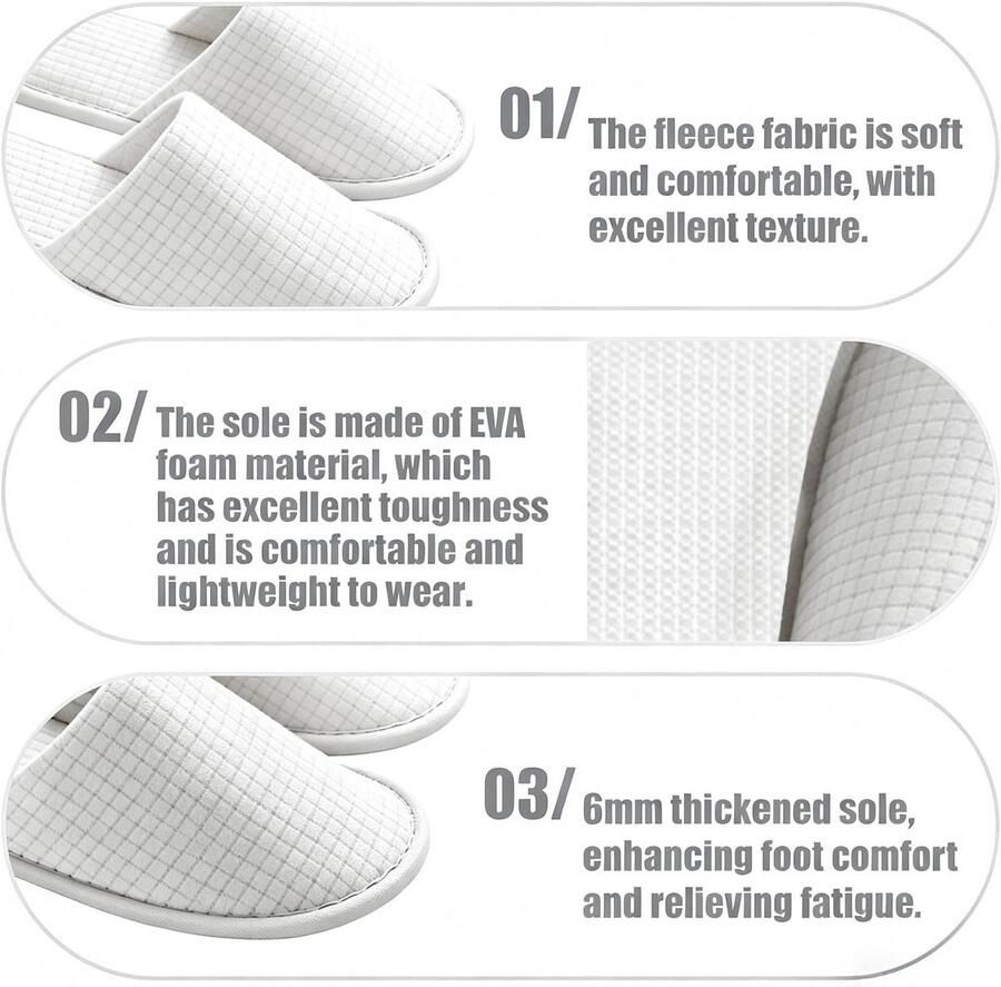 12 paar hotelslippers gastenslippers set pantoffels voor gasten hotelpantoffels universele maat voor en wasbaar antislip voor reizen hotel spa thuis gasten