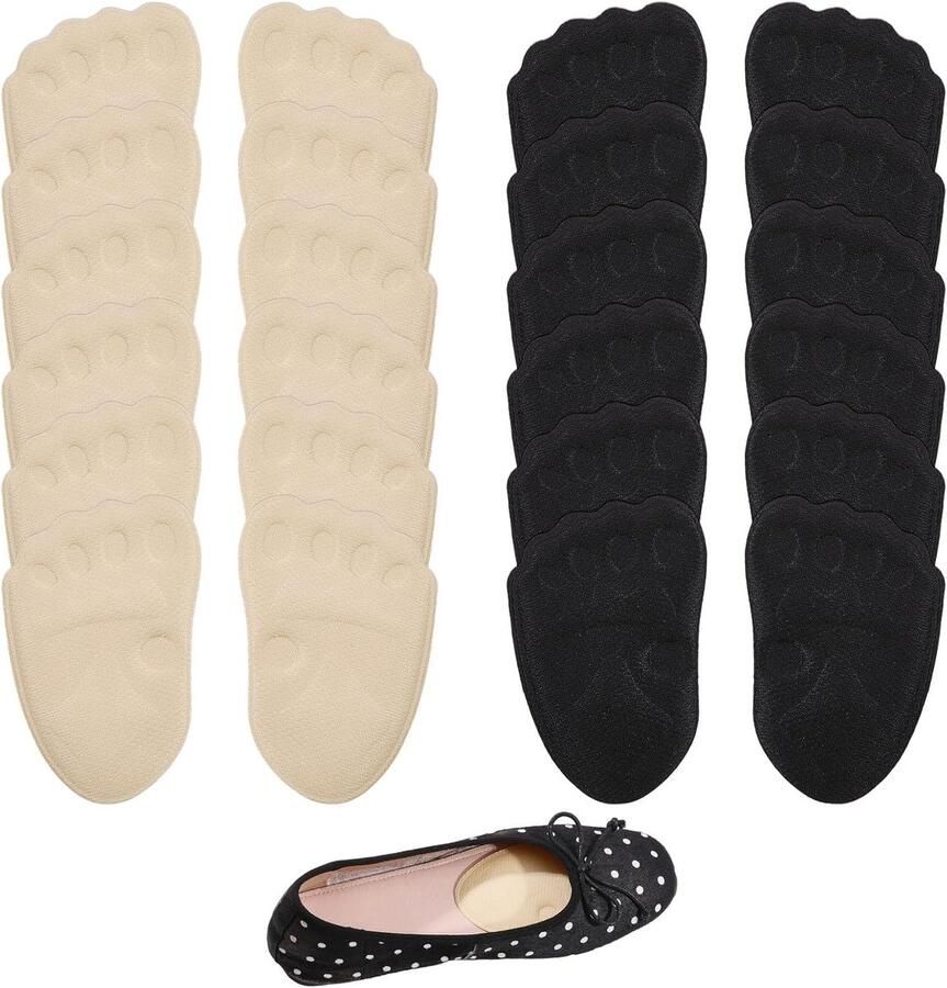 12 paar middenvoetsbeentje pads vrouwen bal van voetkussens reliëf antislip hiel grips voering schoen gummies voor hakken zwarte huidskleur
