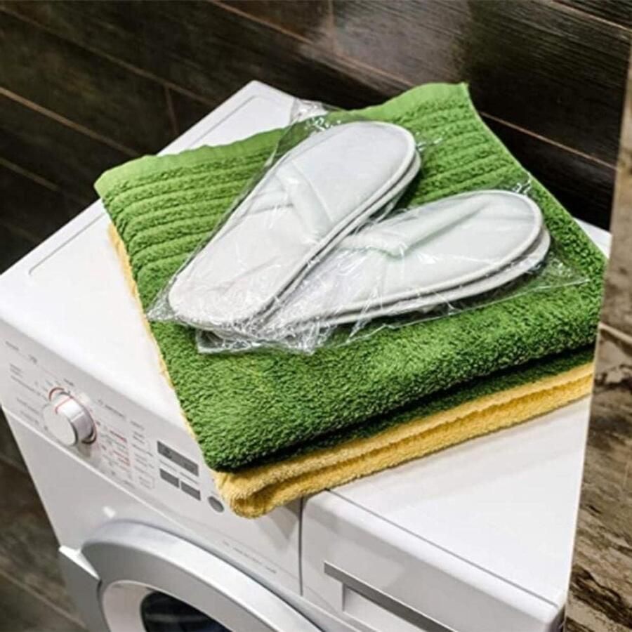 12 Paar Wegwerpslippers Wit Comfortabele Spa Slippers voor en Antislip 4mm Dikte voor Hotels en Reizen