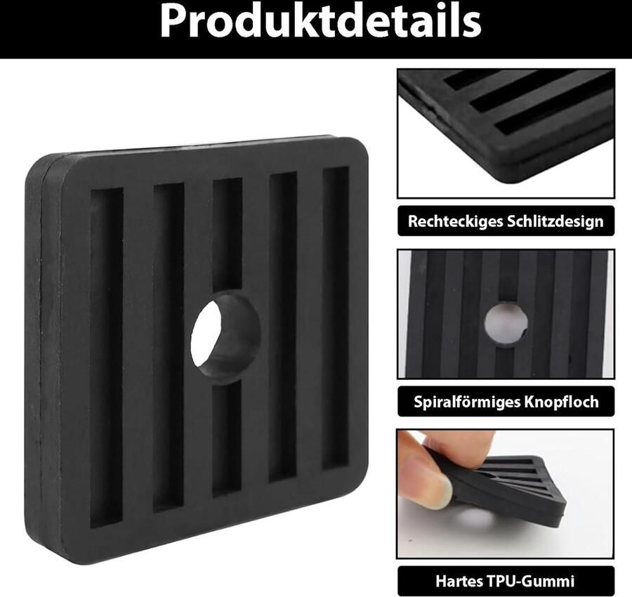 12 pcs Air Conditioning Vibration Dampers Rubber Buffer 47 x 47 x 8 mm Black Anti-Vibration Feet for Outdoor Noise ShopVlot