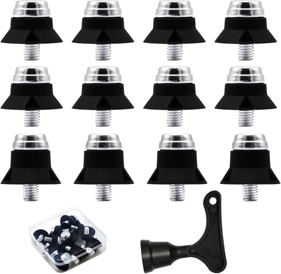 12 reservenoppen voor voetbalschoenen Wrench aluminiumlegering schroefdraad M5 2 mm en 16 mm sportaccessoires