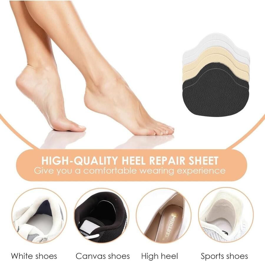 12 Stuks Anti-Slip Hielkussentjes Zelfklevende Blarenpleisters voor Hakken Comfortabele Pasvorm voor Sneakers en Laarzen