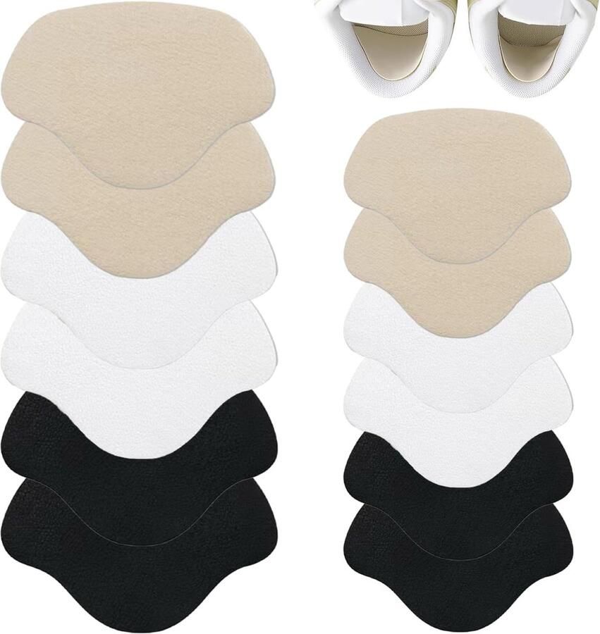 12 stuks anti-slip hielkussentjes zelfklevende pleisters voor blarenpreventie en hakbescherming ideaal voor sneakers leren schoenen en laarzen
