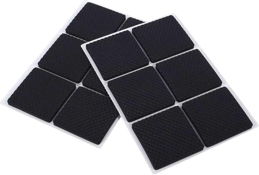 12 stuks antislippads 4 mm zelfklevende rubberen pads tegen wegglijden voor tafel- en stoelpoten vierkante meubels antislip vloerbeschermingsmatten set voor meubelpoten banken