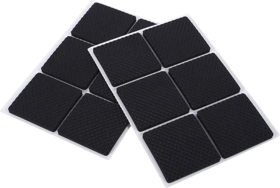12 stuks antislippads 4 mm zelfklevende rubberen pads tegen wegglijden voor tafel- en stoelpoten vierkante meubels antislip vloerbeschermingsmatten set voor meubelpoten banken