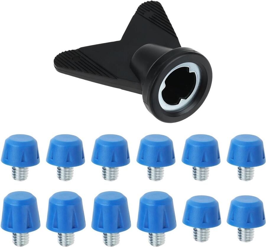 12 Stuks M6 Voetbalschoen Spikes met Installer voor Sport- en Trainingsschoenen (8mm 10mm) Ideaal voor Grip en Stabiliteit