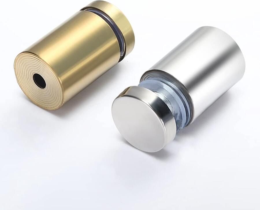 12 Stuks Qrity Afstandhouders Montagehardware Reclameglas Acryl Afstandhouder RVS Afstandhouders 16X30mm met Schroefbevestigingsaccessoires