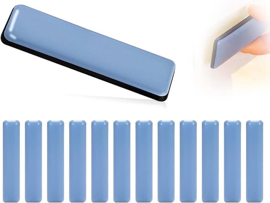 12 stuks teflon glijders zelfklevende meubelglijders tapijtglijders robuust glijoppervlak teflon stoelglijders voor het gemakkelijk verplaatsen van zwaar meubeltapijt (vierkant 16 x