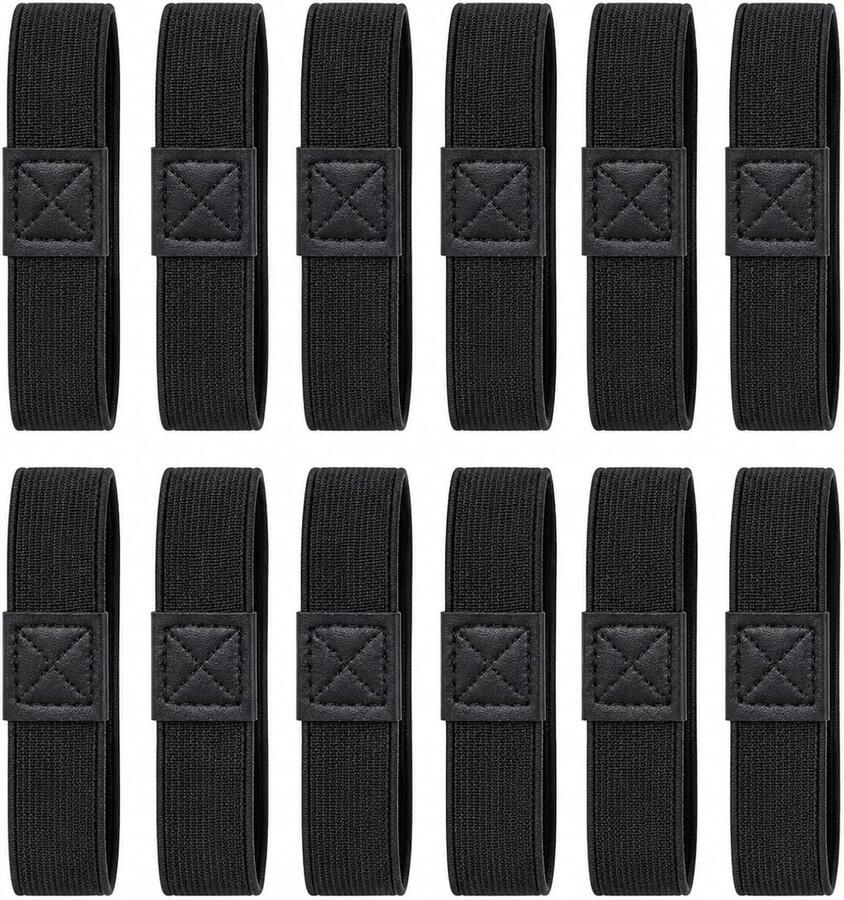 12 stuks veters fixeerband antislip en scheurvast met latexdraden voor voetbalschoenen basketbal sportschoenen 6 ShopVlot