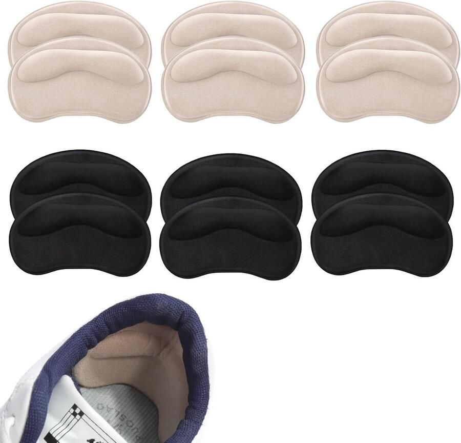 12 stuks zelfklevende hielkussentjes voor blarpreventie gelhielbeschermers voor en ideaal voor hoge hakken en sneakers