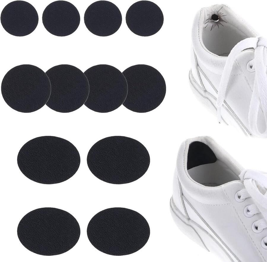 12 stuks zelfklevende sneaker-hielreparatiepatch Reparatiepatch voor schoengaten Binnenzoolpatches Patchpad Onzichtbare kleverigheid Geschikt voor sneakers leer hoge hakken - Foto 1
