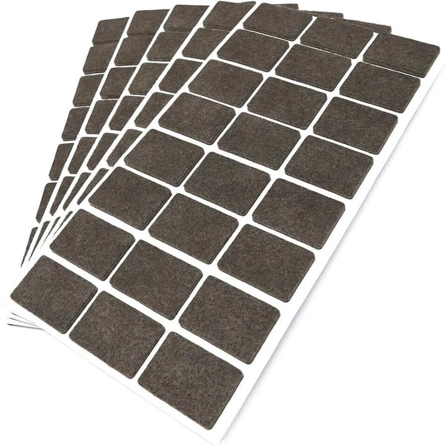 120 x zelfklevende viltglijders Bruin 25x35 mm Rechthoekig Meubelviltglijders met een dikte van 3 5 mm Meubel- en vloerbescherming