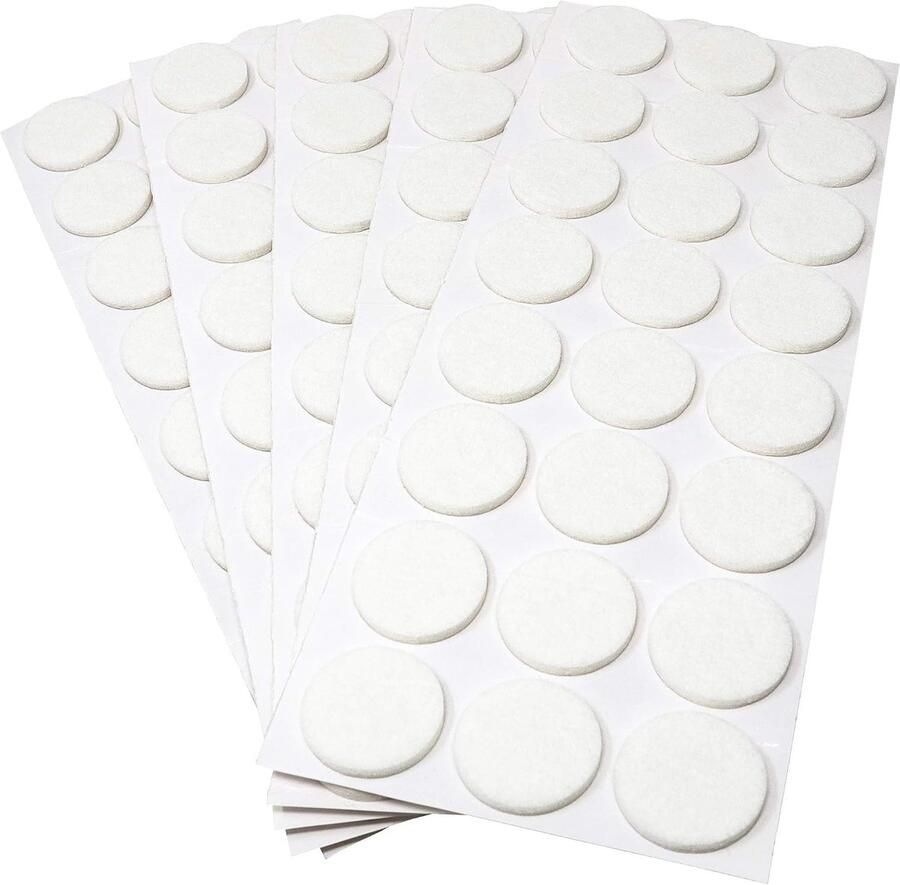 120 x zelfklevende viltglijders Wit ø 28 mm Rond Meubelviltglijders met een dikte van 3 5 mm Meubel- en vloerbescherming