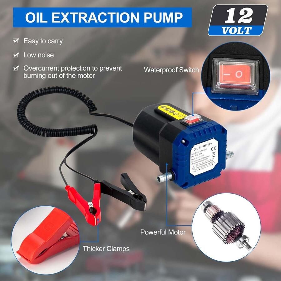 12V 80W Olieafzuigpomp Dieselpomp voor Motorolieverversing Vloeistofoverbrengingspomp