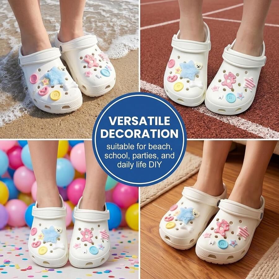 13 stuks schoenbedels blauwe ster schoensieraden voor klompen sandalen knutselaccessoires decoratie voor kinderen ShopVlot