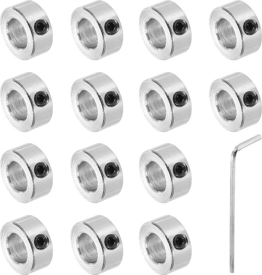 14 stuks zilveren klemringen met boring 6 05 mm golfklemmen 11 mm buitendiameter 5 mm breedte chassisstop koolstofstaal boor diepteringen