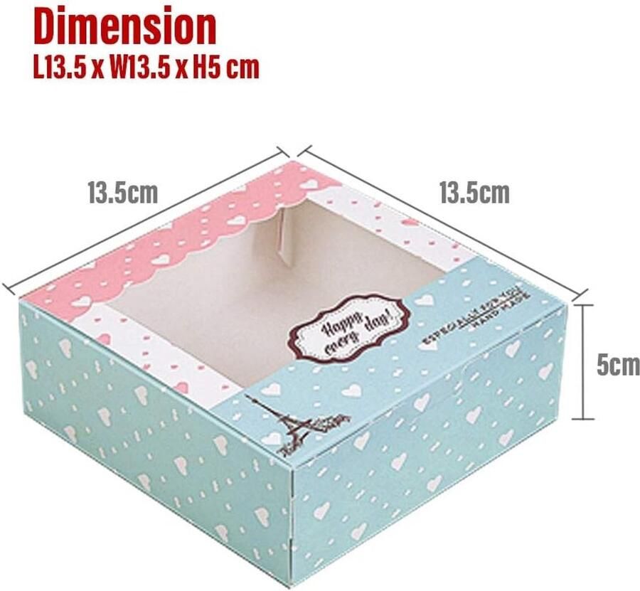 15 stuks Cupcake dozen rode bakkerij dozen Cupcake houder Food Grade Kraft Cupcake Container voor Muffins holten papier Cake Box Cookie Cupcake gebak dozen bakkerij Container 8 13.5 x 13.5 x