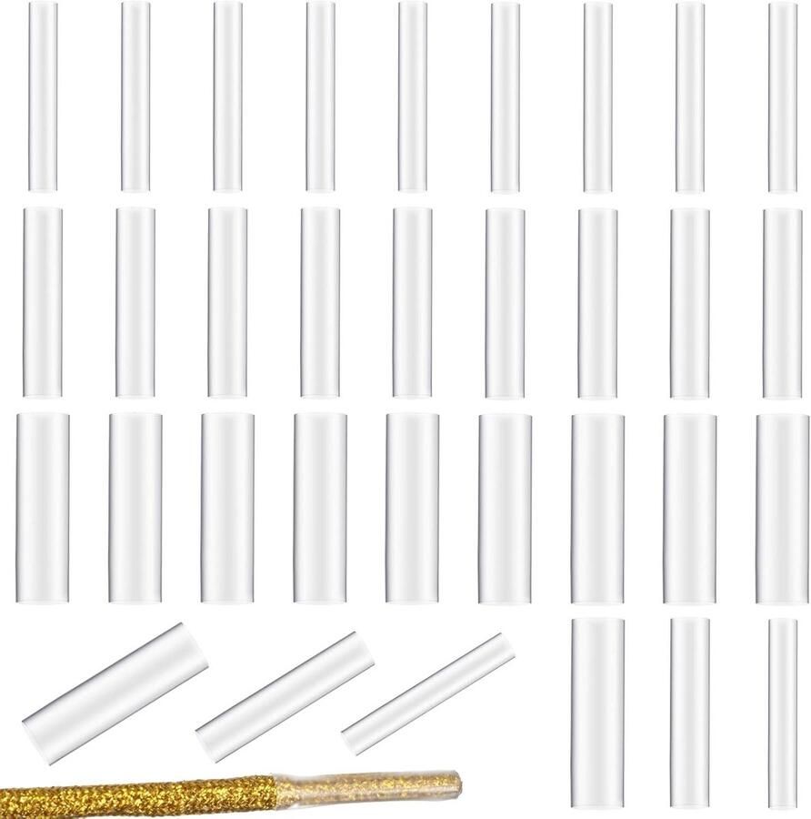 150 stuks aglets voor schoenveters 3 maten doorzichtige krimpschoenveters Sneaker Schoen Lace Shortening Repair Aglet Tips Warmtekrimpschoenveter Tips voor Sneakers Hardloopschoenen Hoodie