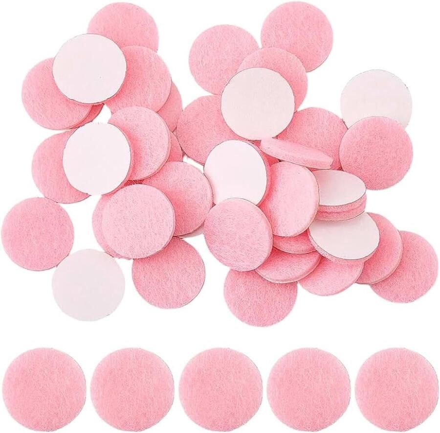 150 stuks zelfklevende ronde vilten cirkels roze 1 2 inch gesneden vilt ambachtelijke pads vilt bumpers pads stickers stippen voorgesneden voor doe-het-zelf naaien handwerk gesneden projecten