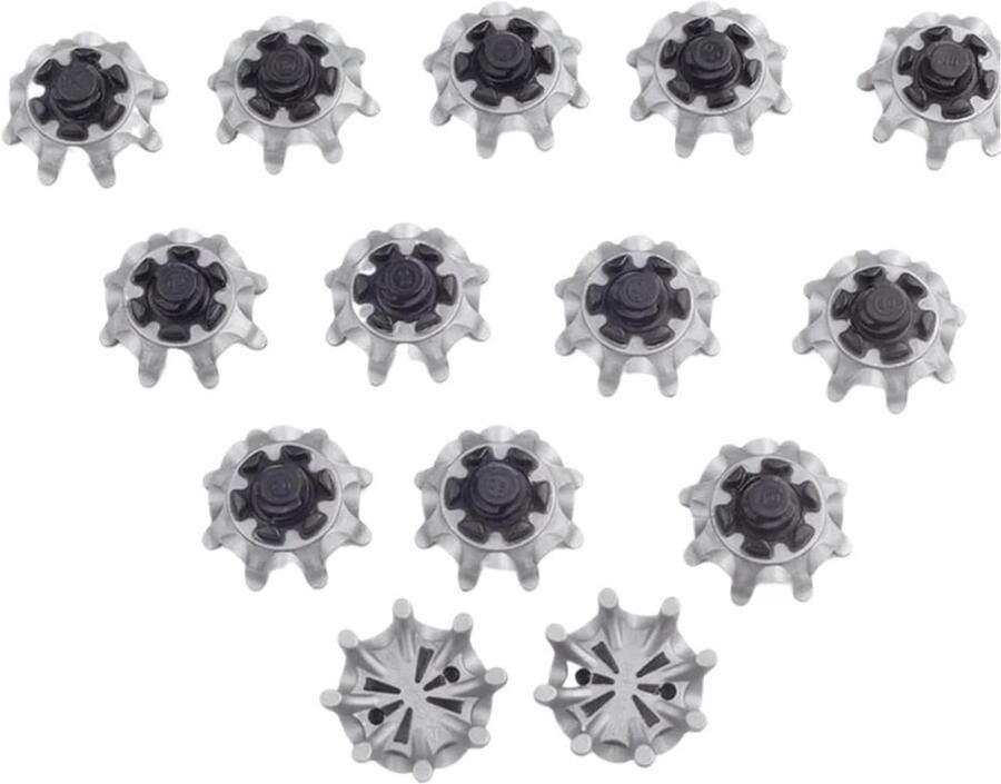 16 stuks golfspikes vervanging eenvoudig te installeren voor golfschoenen Biedt de golfer grip stabiliteit en comfort zilver