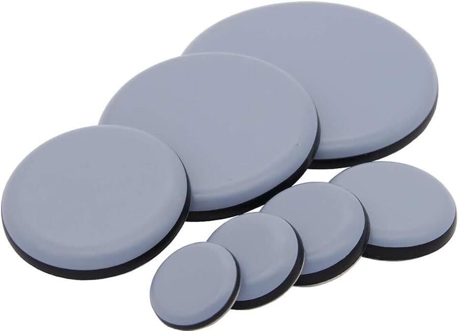 16 stuks teflon glijders Ø 19 22 25 30 40 50 63 mm zelfklevend (22 mm)