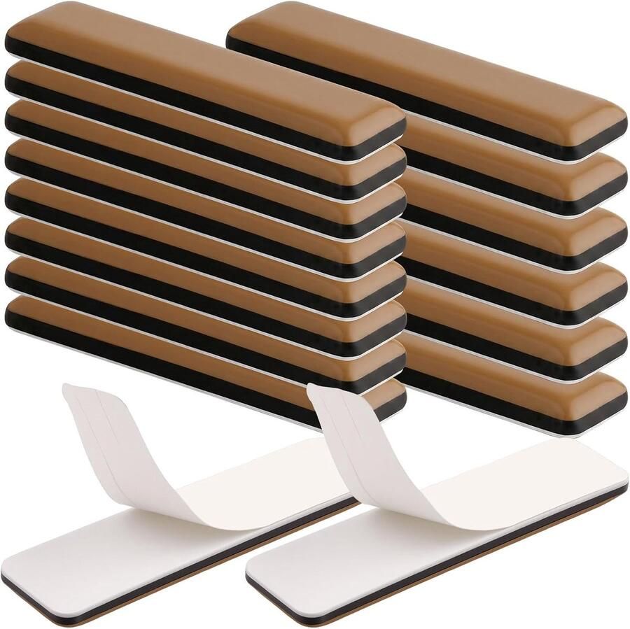 16 Stuks Teflon Glijders Zelfklevend Oranje Teflon Glijders Zelfklevende Meubelglijders Beschermt Vloeren Meubels En Elektrische Apparaten Effectief (19x70 MM)