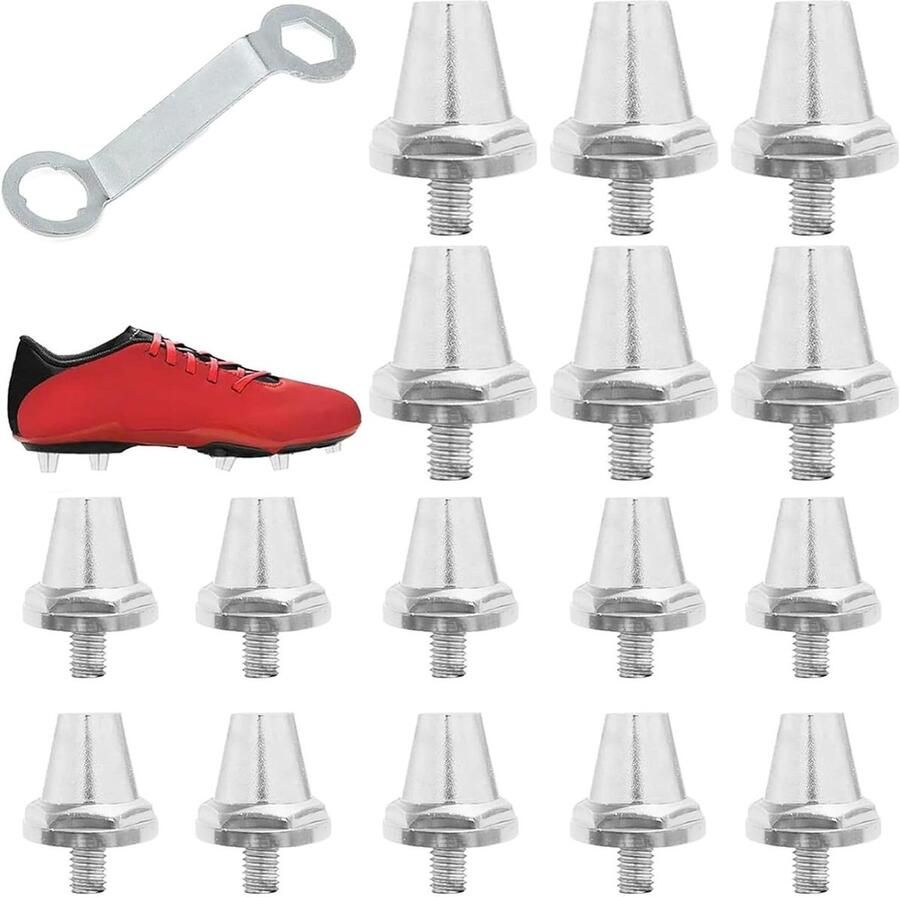 16 stuks Voetbalschoenen Noppen Aluminiumlegering Compatibel Voetbalnoppen aanschroefnoppen