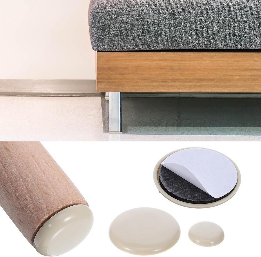 16 stuks zelfklevende meubelglijders 50 mm 25 mm 2 maten meubelglijders voor zware meubels ronde meubelglijders set voor huishouden kantoor restaurant en commercieel gebruik