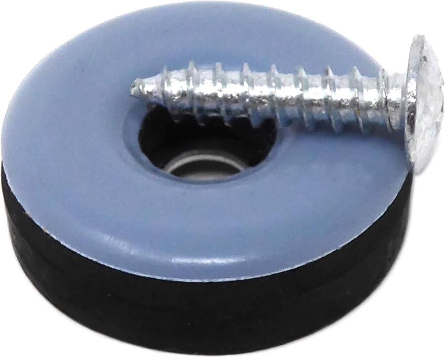 16 x PTFE-glijbaan met schroef lichtgrijs Ø 25 mm rond PTFE en rubberen pads met schroef beschermvoetjes voor Adsamm kwaliteit