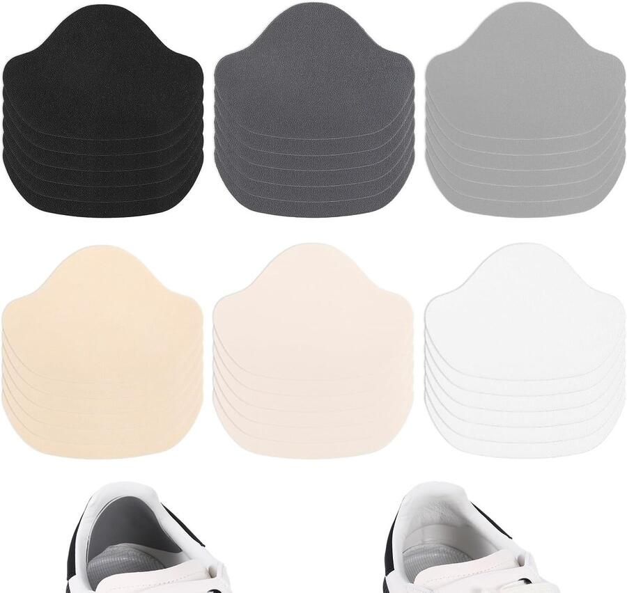 18 Paar Hielbeschermers voor Schoenen in 6 Kleuren Ideaal voor Sneakers en Hakken Dunne en Lichte Heelpads voor Bescherming en Reparatie