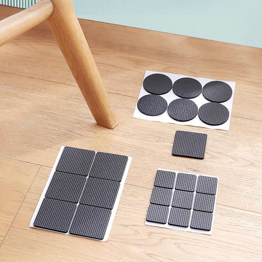 186 stuks antislippads antisliprubber zelfklevend in verschillende maten en vormen antislip rubber antislippads voor meubels (zwart 4 mm dik)