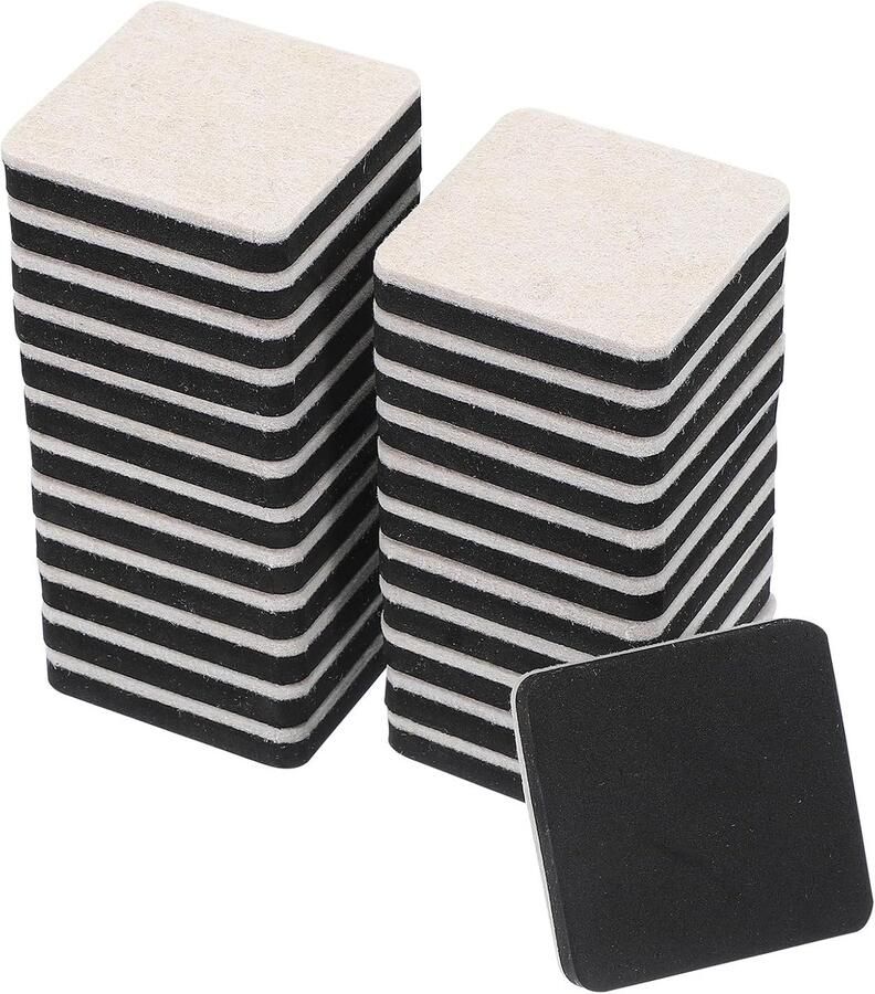 2 5 inch vilten meubelschuifregelaars 24 stuks vierkante meubelverhuizers schuifregelaar herbruikbare bewegende pads vloerbeschermers voor kast tafel tapijt bank beige