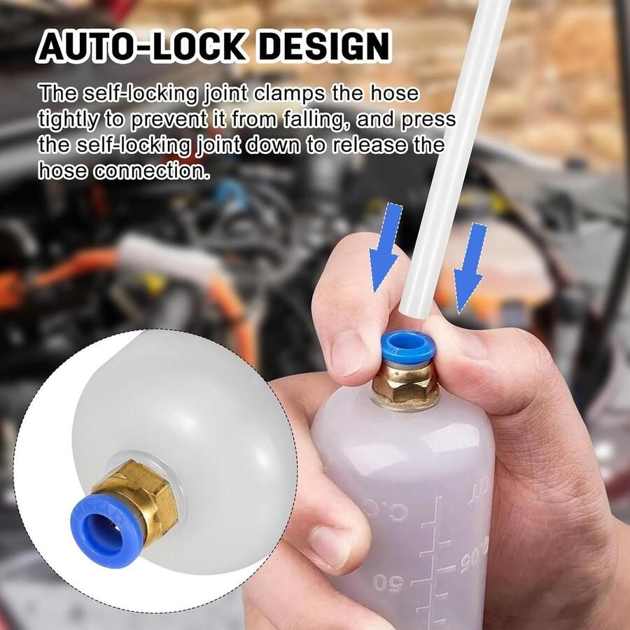2-delige olieafzuigspuit 500ml olieafzuigpistool olieafzuigpomp handpomp vloeistofafzuiger vulpomp afzuigpomp met slang vervangende ringen voor motor remvloeistof koelvloeistof