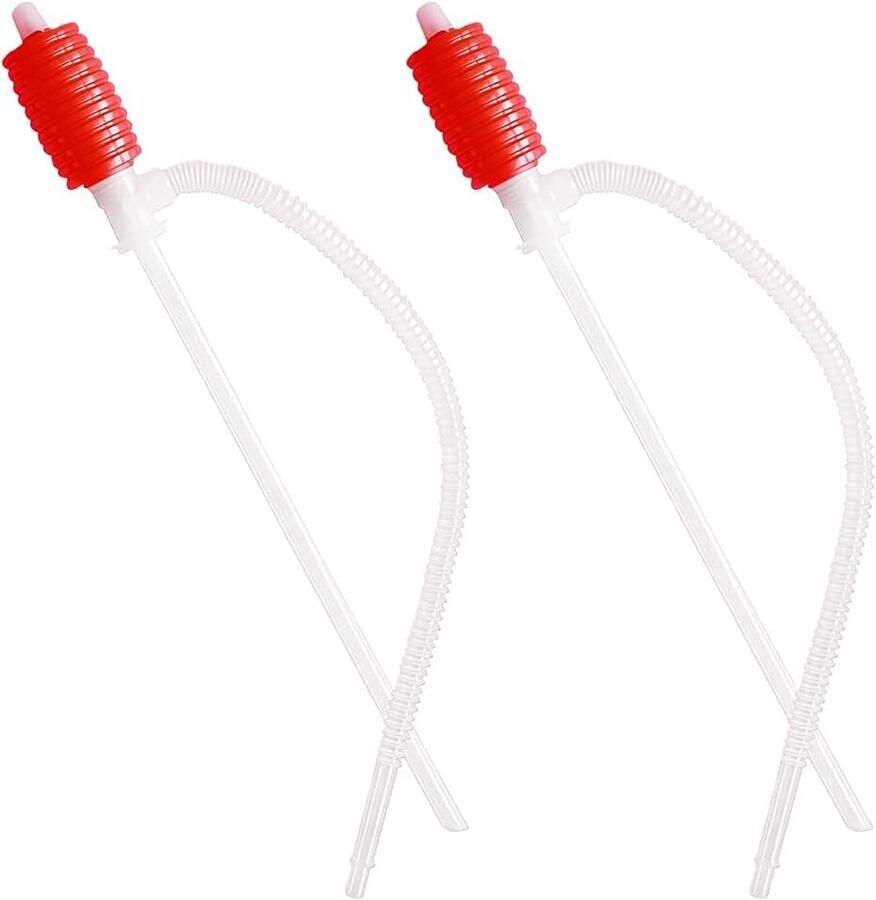 2-delige set handpomp met zuigslangen Benzinepomp brandstofpomp afzuigpomp sifonpomp overvulpomp voor benzine gas olie brandstof diesel water alcohol duurzaam & draagbaar