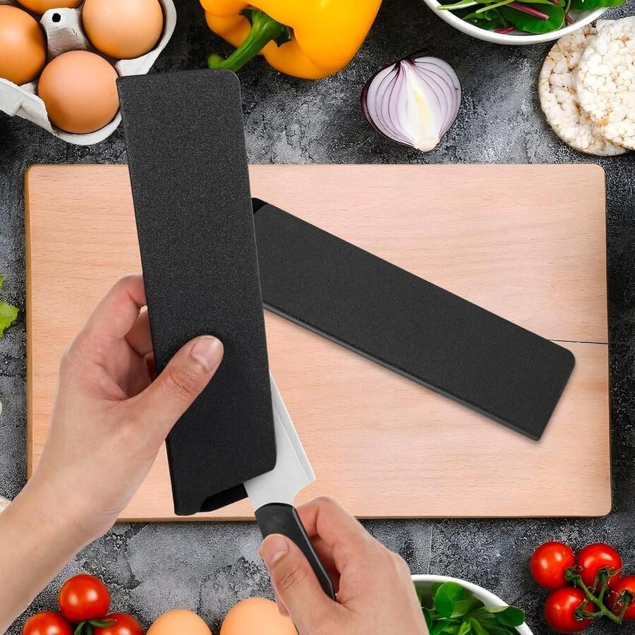 2-delige universele mesbescherming × mescovers of -hoezen mesrandbeschermer universele waterdichte keukenmesschede set schedes en beschermhoezen voor chef-kokmes
