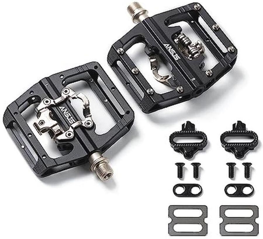 2-in-1 Fietspedalen met Antislip en Kliksysteem voor BMX en MTB