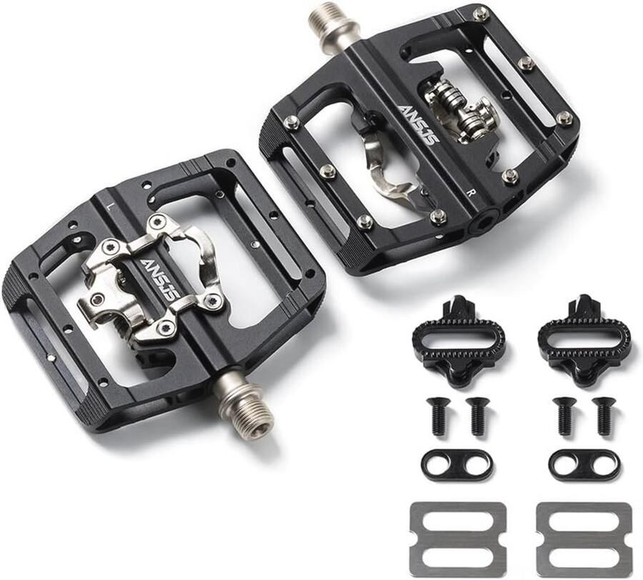 2-in-1 Fietspedalen met Antislip en Kliksysteem voor BMX en MTB