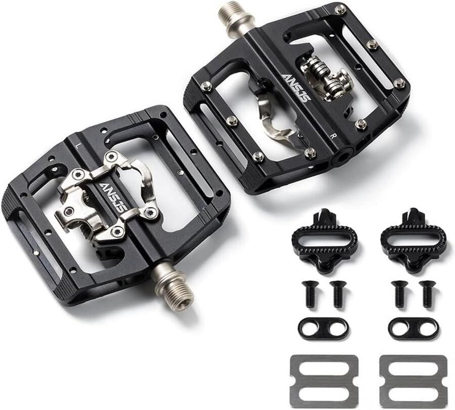 2-in-1 Fietspedalen met Antislip en Kliksysteem voor BMX en MTB