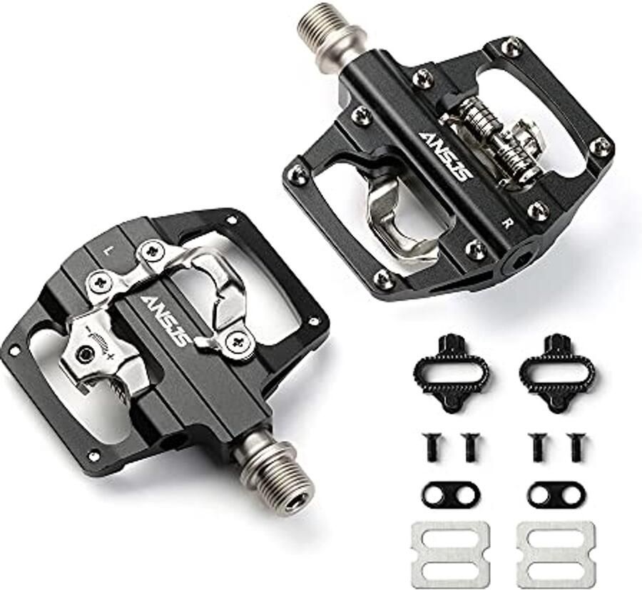 2-in-1 SPD-fietspedalen Aluminium Antislip Klikpedalen voor BMX MTB Trekking Racefiets