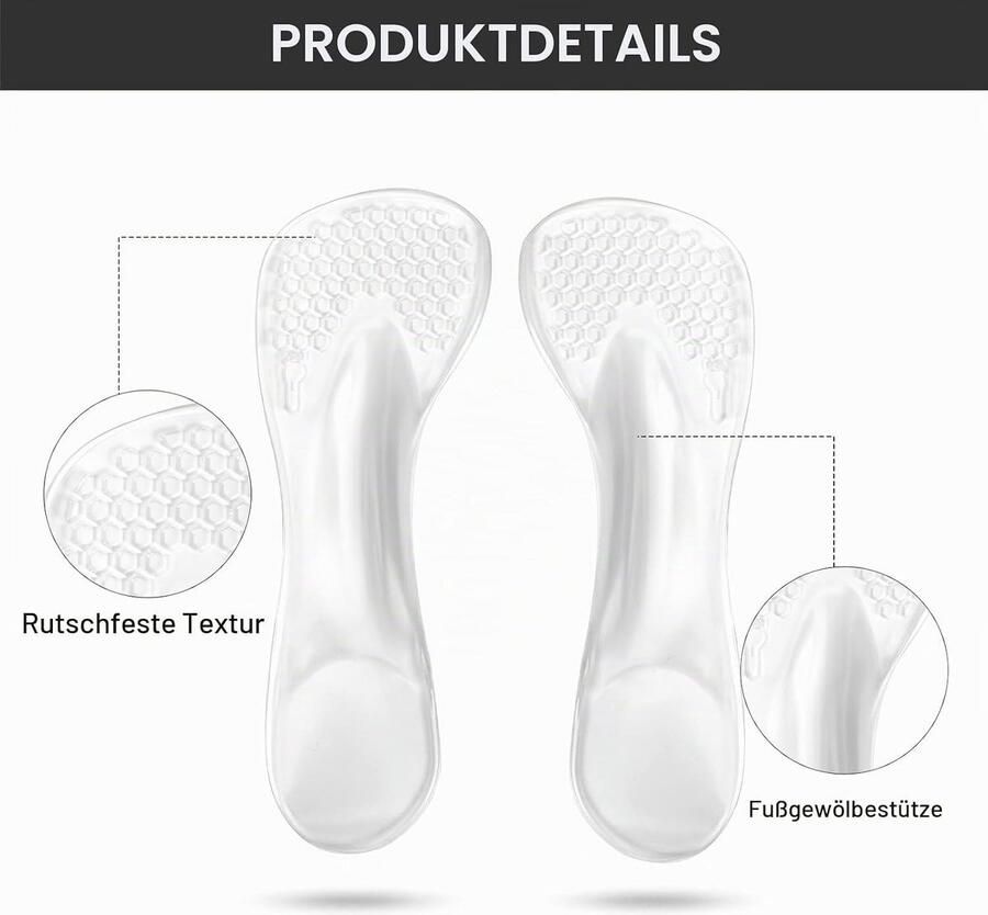 2 paar antislip inlegzolen voor dames met voetboogondersteuning zelfklevende gelzolen voor hoge hakken transparante zachte inlegzolen voor pumps en schoenen
