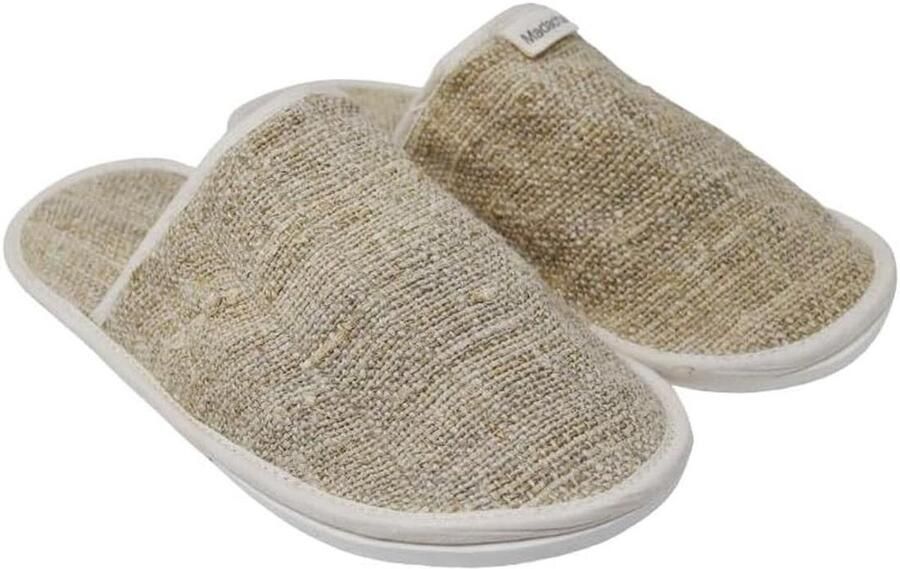 2 Paar Badslippers Sauna & Spa Beige Universitair Maat Ademend Houtvezel