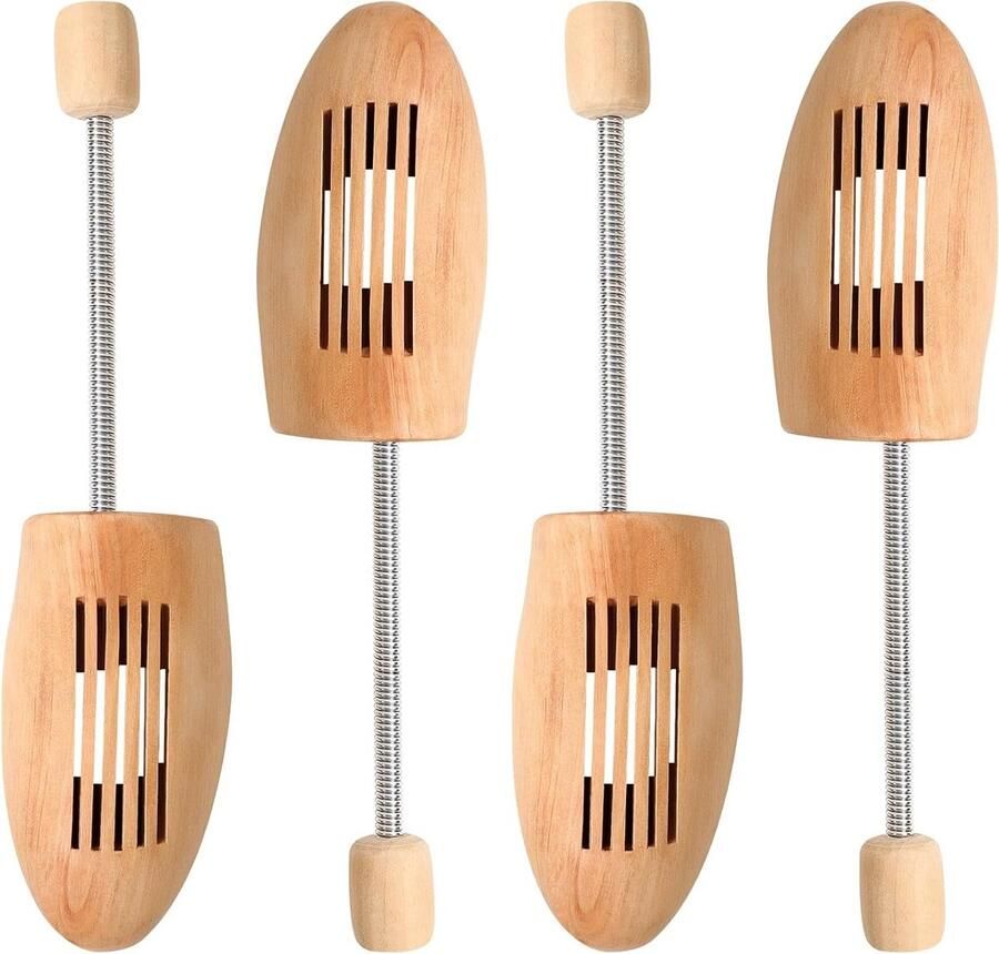 2 paar cederhouten schoenspanners voor en ade d en knikbescherming geschikt voor leren schoenen en sneakers in maten