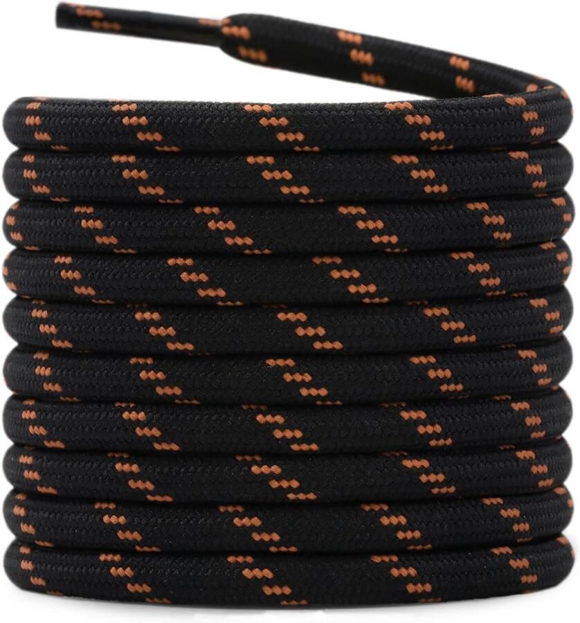 2 Paar Dikke Ronde Schoenenveters voor Wandelschoenen Klimschoenen en Boots Antislip