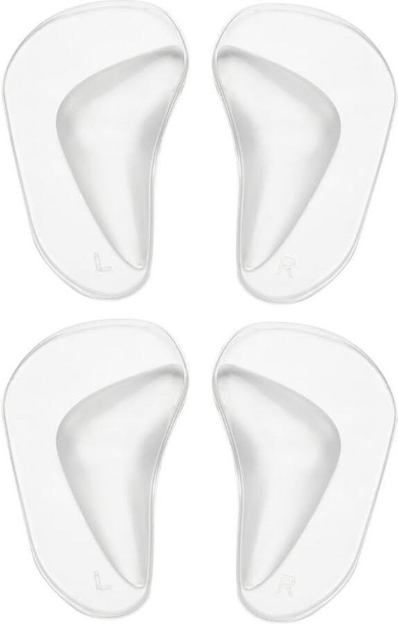 2 Paar Gel Arch Inlegzolen Orthopedische Inlegzolen voor Platte Voet Siliconen Fallen Arches Ondersteuning Fasciitis Plantaris Orthopedische Voet (Transparant)
