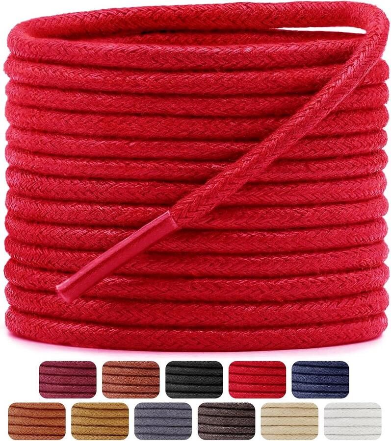 2 Paar Gewaxt & Waterafstotende Dunne Heren Schoenveters Ø2 5mm voor Nette Leren Schoenen